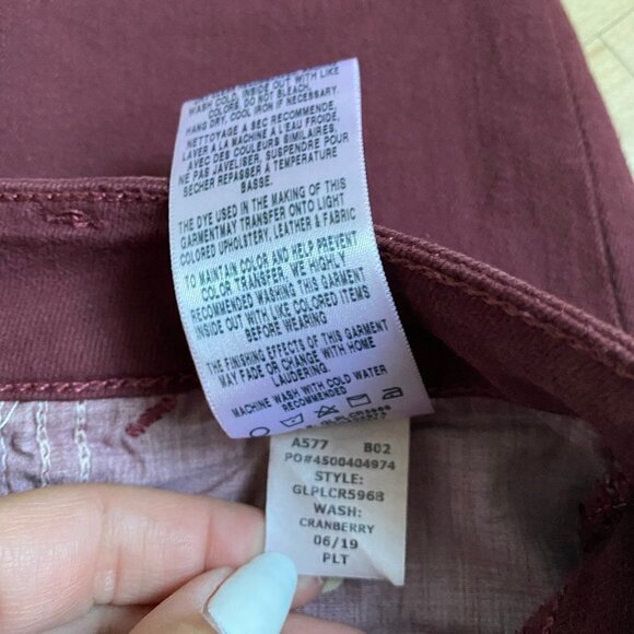 JOES Jeans Burgundy Mid Rise BNWT Skinny Jeans - Picture 9 of 9